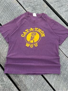 Vintage 70s WCU Cat-a-thon Tee